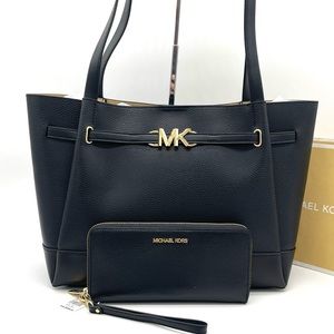 Michael Kors Reed Large Belted Tote Bag & Continental Wallet Wristlet